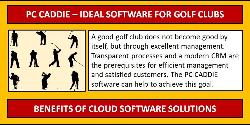 PC Caddie Golf IT - Cloud Software for Golf Clubs - better CRM solutions